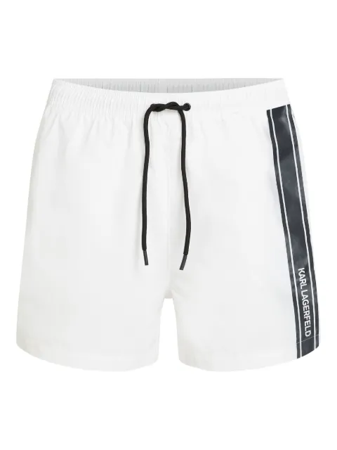 Karl Lagerfeld side-stripe swim shorts White A3M46002100