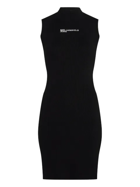 Karl Lagerfeld Jeans logo-print mini dress Black A3W13010999