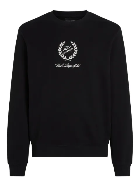 Karl Lagerfeld embroidered-logo sweatshirt Black A3M44001999