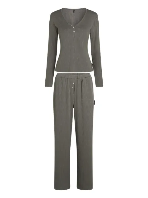 Karl Lagerfeld K Essential ribbed pajama set Grey A3W450051WM