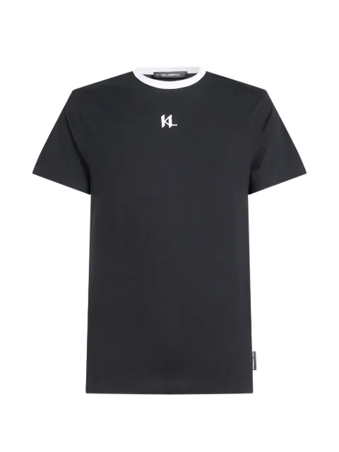 Karl Lagerfeld monogram slim-fit T-shirt Black A3M17065999