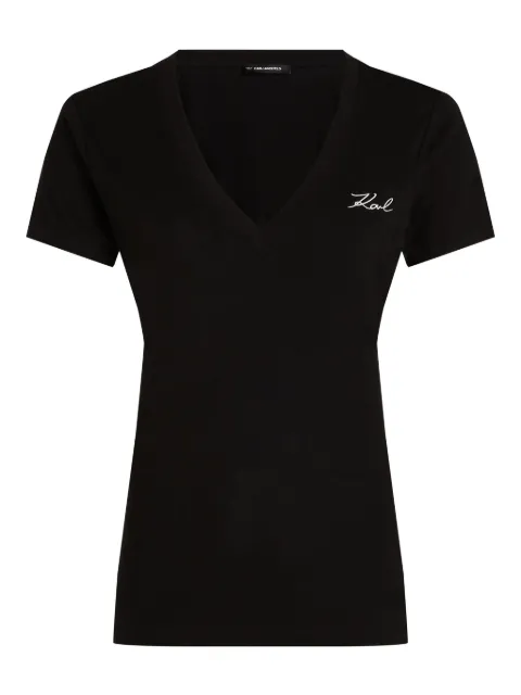 Karl Lagerfeld Signature T-shirt Black A3W17070999