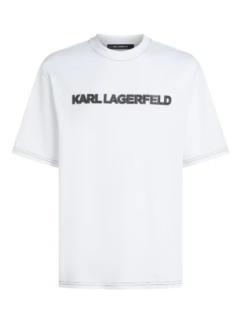 Karl Lagerfeld contrast-stitching T-shirt White A3M17061100