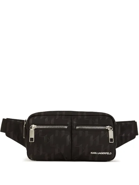 Karl Lagerfeld logo-jacquard belt bag Black A3M30164999