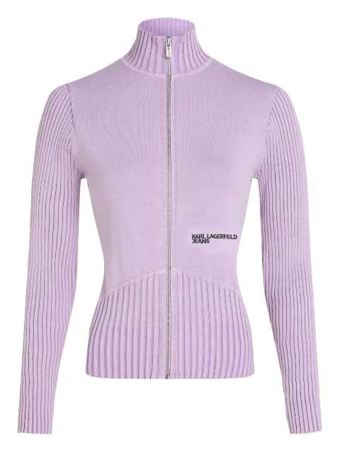 Karl Lagerfeld Jeans utility zip-up jumper Purple A3W18010740