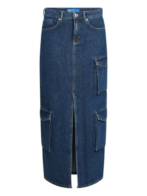 Karl Lagerfeld Jeans cargo denim maxi skirt Blue A3W120111CM