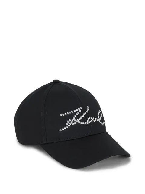 Karl Lagerfeld stud-embellished cap Black A3W33019999