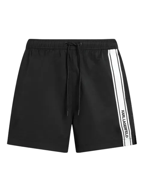 Karl Lagerfeld elongated-logo swim shorts Black A3M46002999