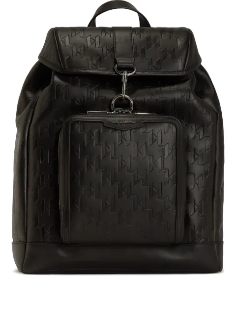 Karl Lagerfeld K/Loom leather backpack Black A3M30180999