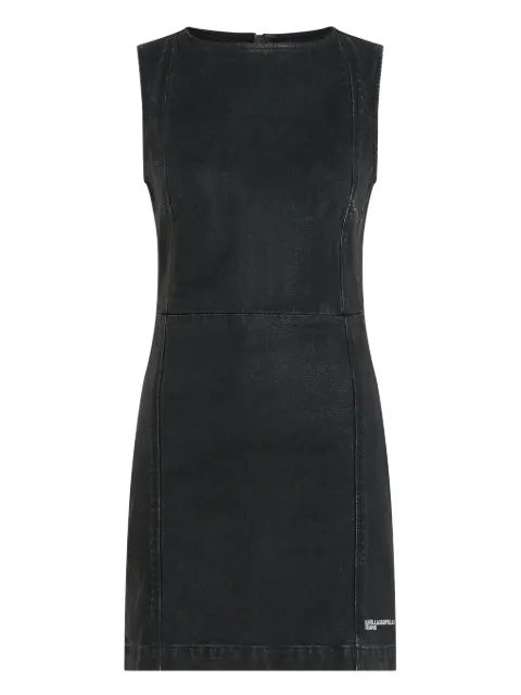 Karl Lagerfeld Jeans coated denim dress Black A3W130171CG