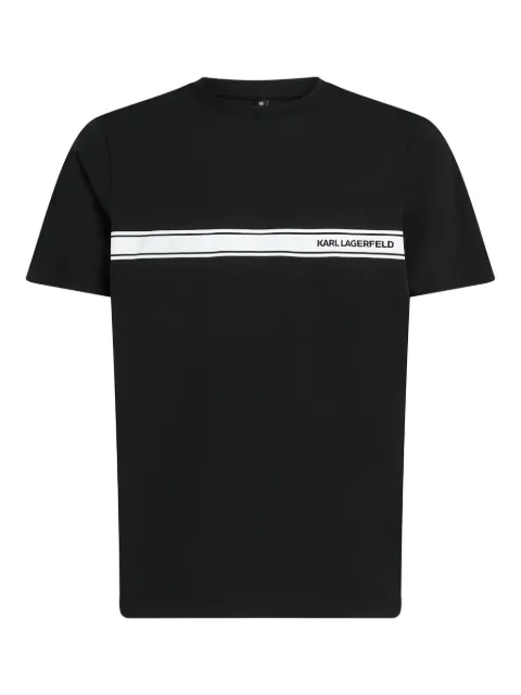 Karl Lagerfeld elongated-logo T-shirt Black A3M46001999