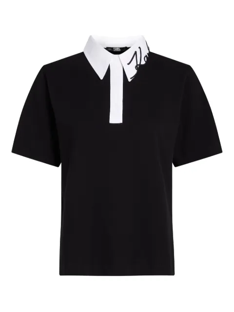 Karl Lagerfeld Signature polo top Black A3W17113999