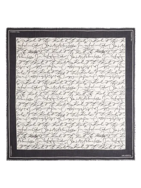 Karl Lagerfeld K/Essential Scribble scarf Black A3W33052B09