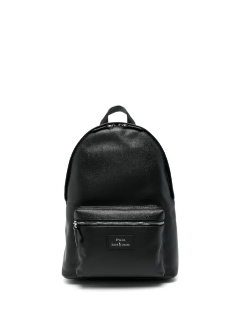 Polo Ralph Lauren pebbled leather backpack Black 405962456001