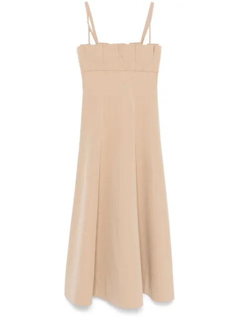 Philosophy Di Lorenzo Serafini pleat-detail midi dress Neutrals A04050739