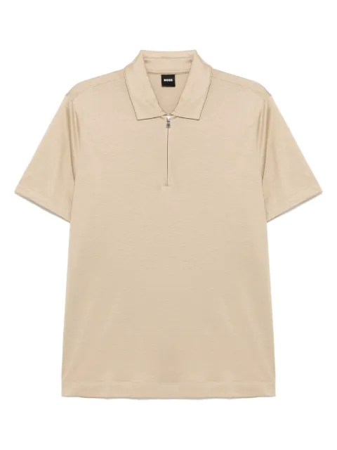 BOSS half-zip polo shirt Neutrals 50537954