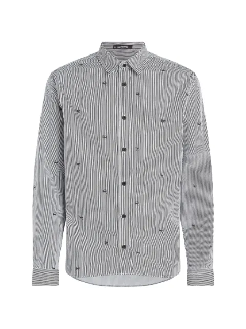 Karl Lagerfeld Ikon striped-pattern shirt Black A3M16017101