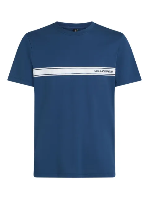 Karl Lagerfeld elongated-logo beach T-shirt Blue A3M460011WN