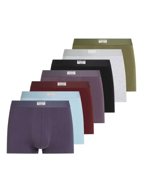 Karl Lagerfeld logo-patch boxers (pack of seven) Purple A3M470052CC