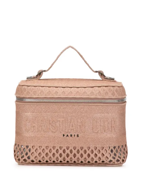 Christian Dior Pre-Owned 2020 Mesh Embroidered Diortravel Case vanity bag Pink GG6SU56OVLCBV9I1
