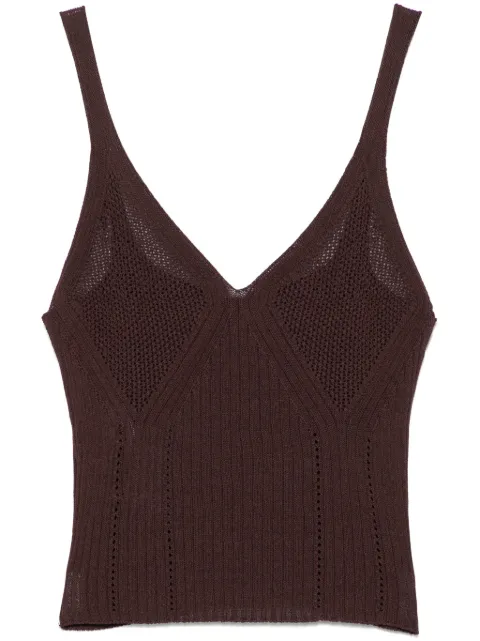 TWINSET knitted tank top Brown 251TT3220