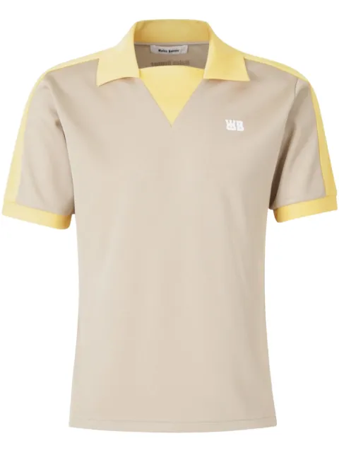Wales Bonner embroidered-logo polo shirt Neutrals US25JE09PL04