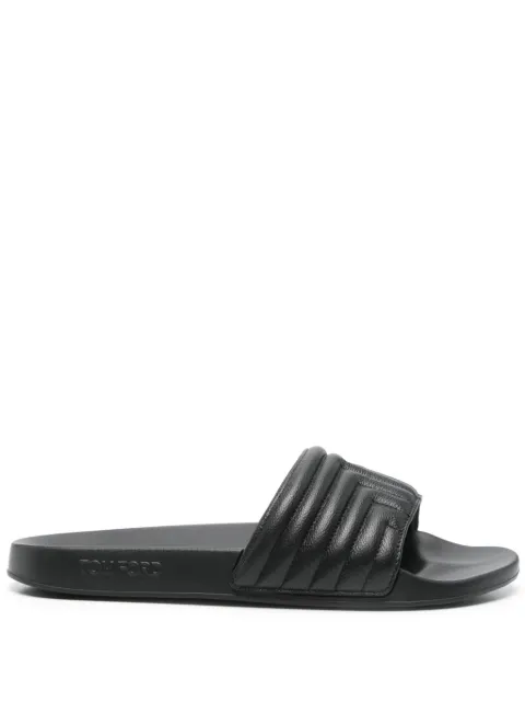 TOM FORD leather slides Black J1519ICL115N1N001