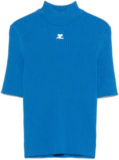 Courrèges Reedition top Blue PERMPU026FI0001