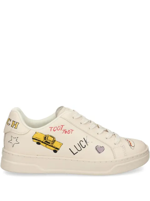Coach leather lace-up sneakers Neutrals CAQ45