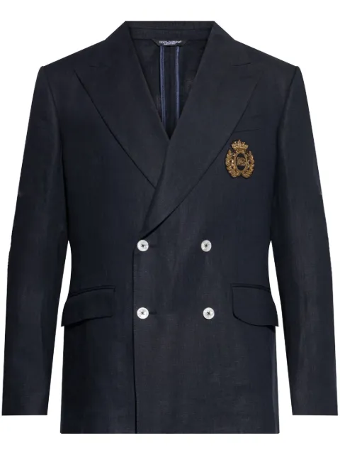 Dolce & Gabbana double-breasted blazer Blue G2TJ2ZFU4K6