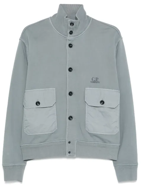 C.P. Company logo-embroidered jacket Blue 18CMSS047A110044R