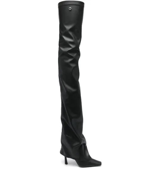 The Attico 95mm "Robin OTK" thigh-length boots Black 250WSH00872PUR003AA