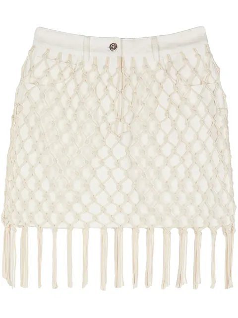 Ports 1961 Weaving-Inspired skirt White PW225XJD01VDC006