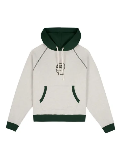 Brain Dead logo-embroidered hoodie Neutrals BDP24T09003760GR01