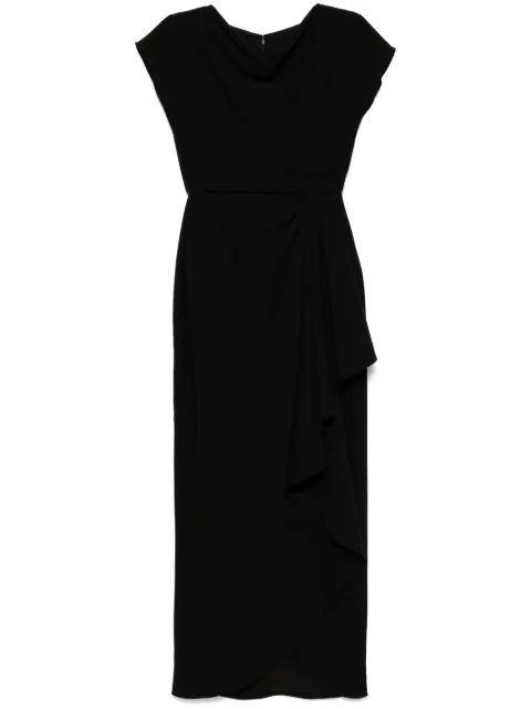 Amsale draped crepe gown Black P824E