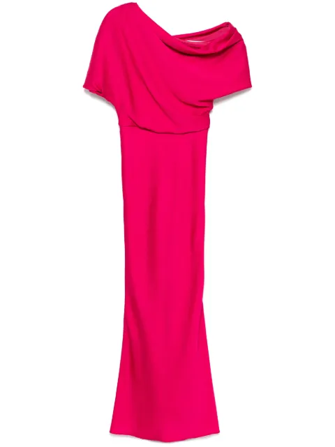 Amsale hammered satin dress Pink P821H