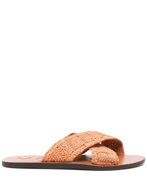 Manebi raffia flats Orange Q57Y0