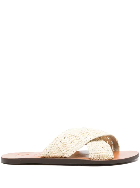 Manebi raffia flats Neutrals Q56Y0