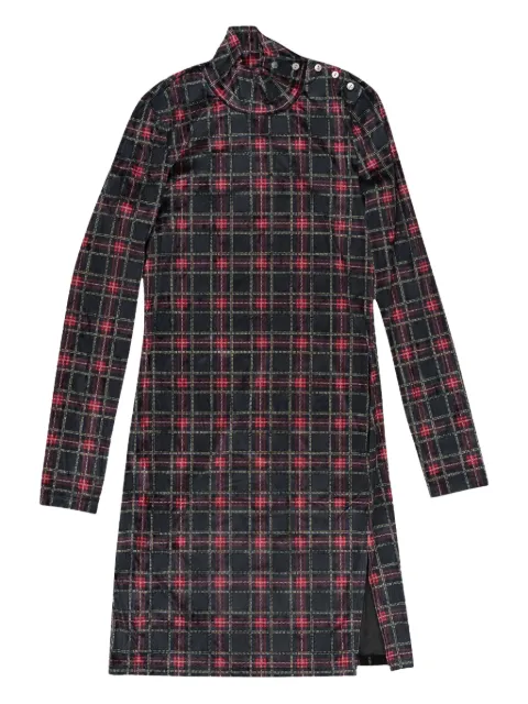 Callipygian plaid mini dress Green 95CPN0049