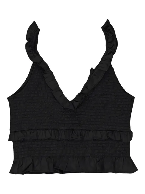 Callipygian satin top Black 95CPN1069