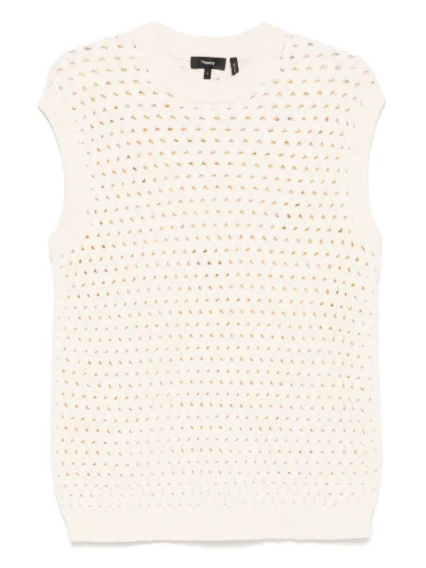 Theory cable-knit vest Neutrals P0214710