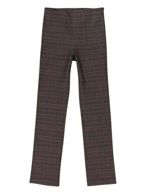 Callipygian checked straight-leg trousers Brown 95CPN1084