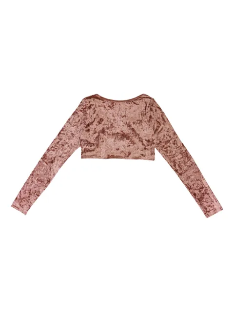 Callipygian crushed velvet T-shirt Pink 95CPN1104