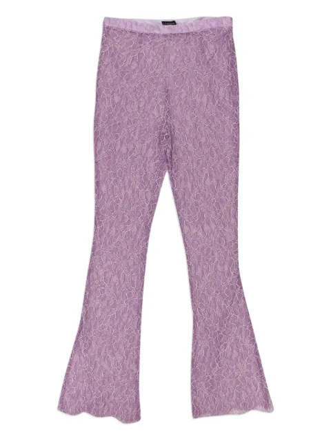 Callipygian laced flared trousers Purple 95CPN1091