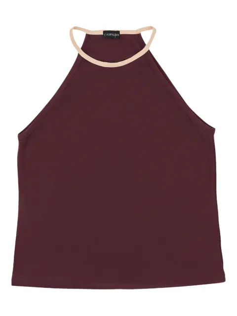Callipygian halterneck tank top Red 95CPN1034