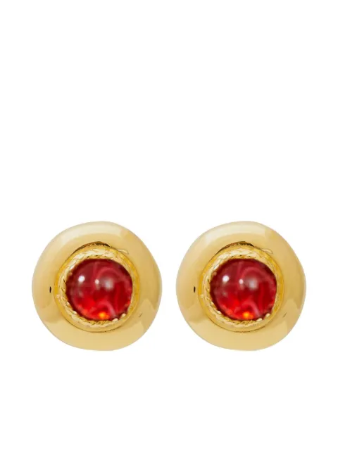 Kenneth Jay Lane ruby-embellished earrings Gold 3992EGR