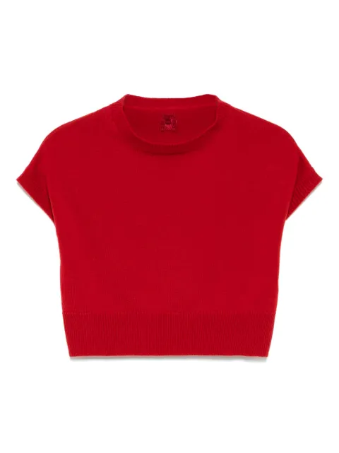 Teddy Cashmere Genova vest Red GENOVASLEEVELESS