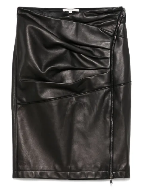 Nensi Dojaka leather skirt Black NDSS25SKT061