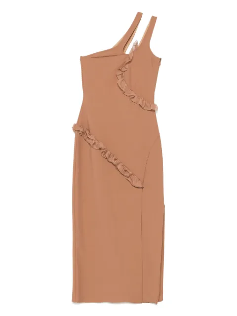 Nensi Dojaka Nadia midi dress Neutrals NDSS25DR231