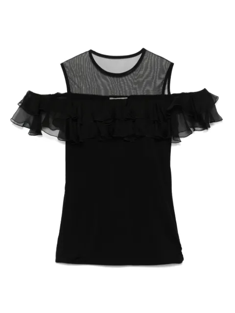 Nensi Dojaka ruffled blouse Black NDSS25TOP092